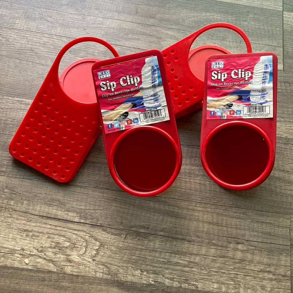 NEW Red Clip on Beverage Holder bundle